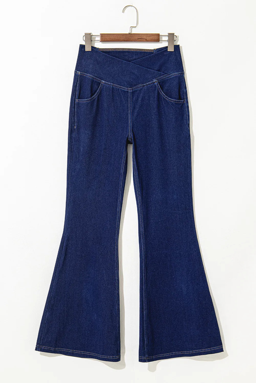 Asymmetric Waist Flare Jeans - Mindrella