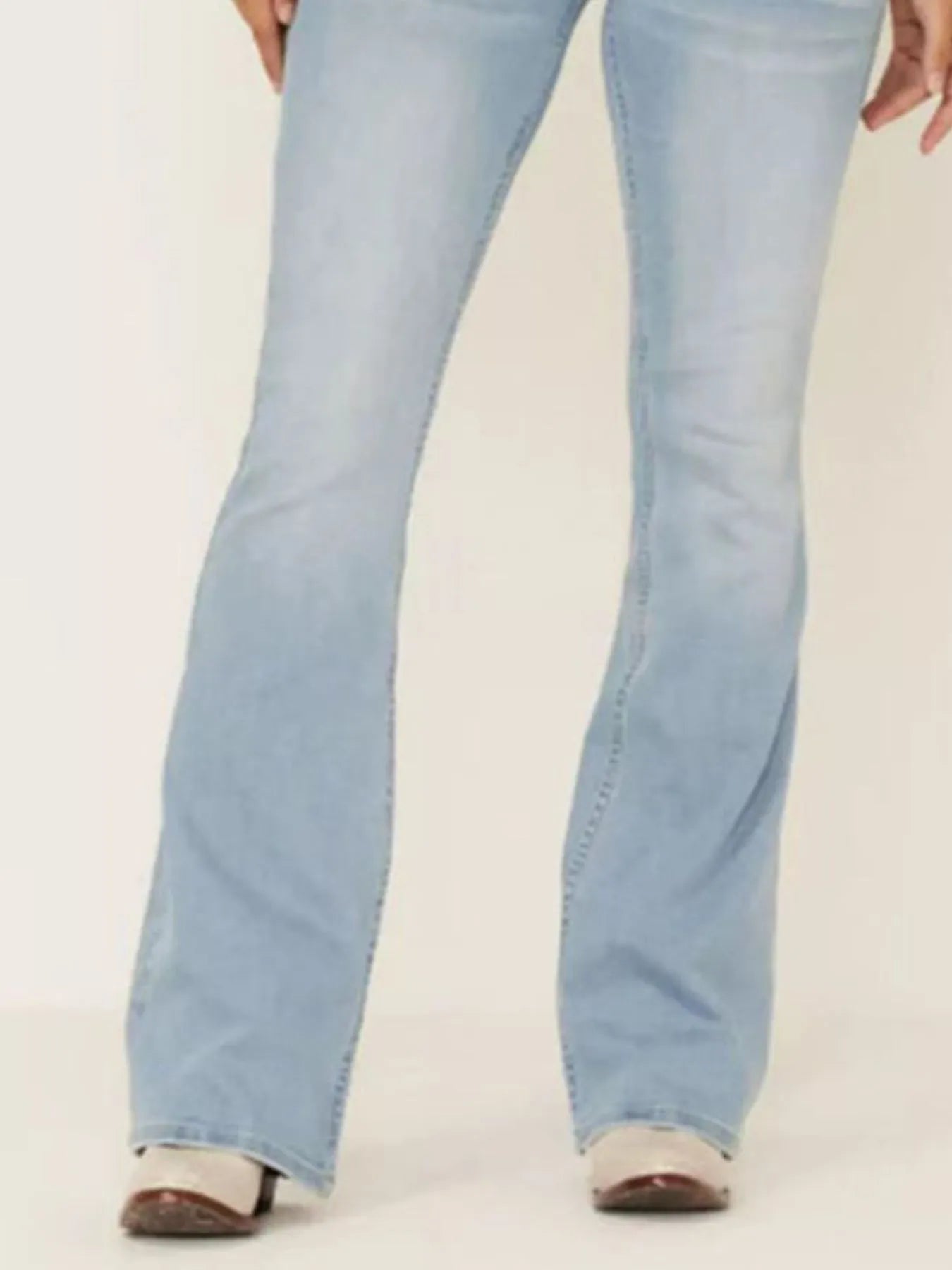 Full Size Wash Flare Jeans with Pockets Plus Size - Mindrella