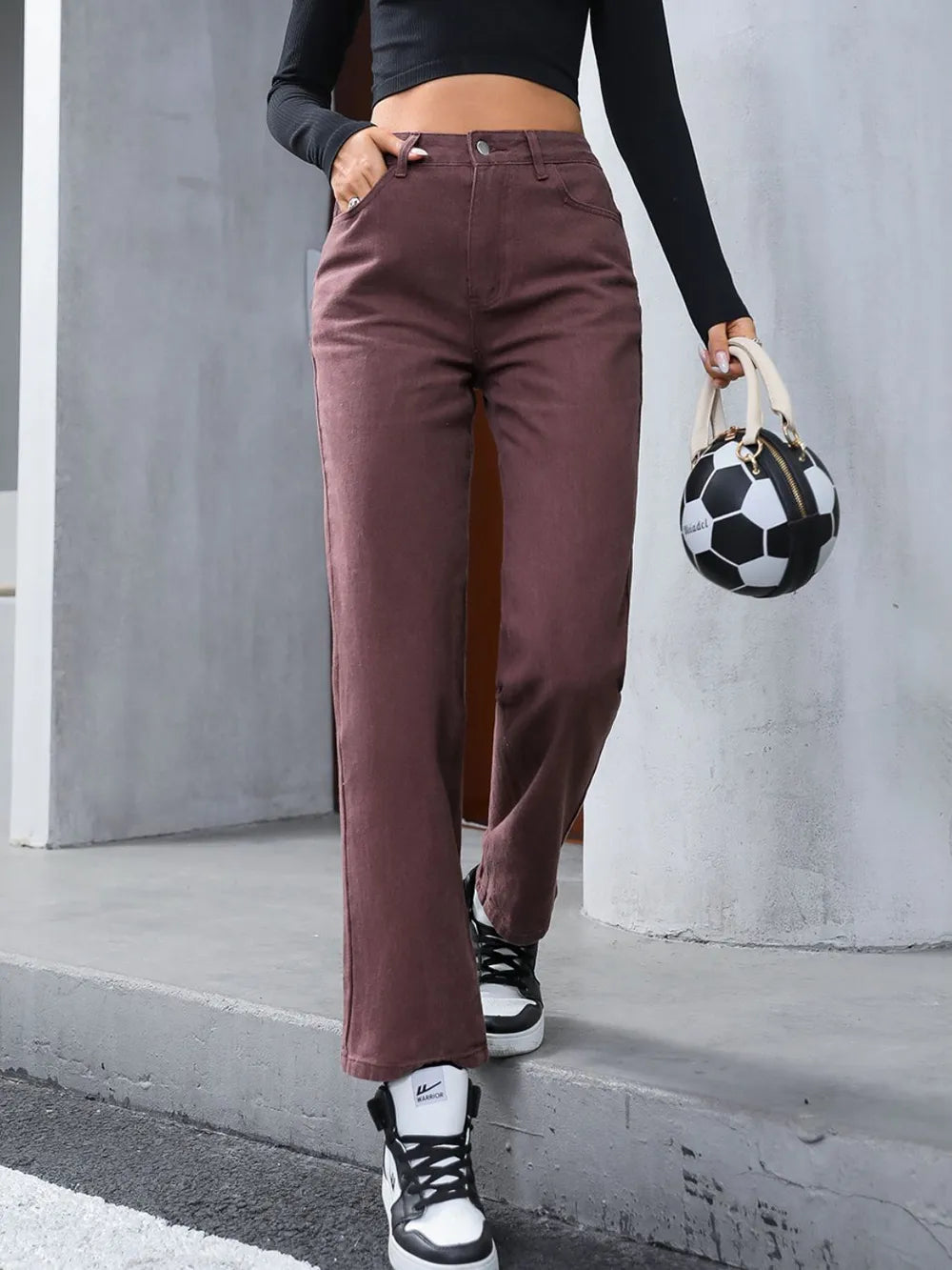 Straight Leg Jeans with Pockets - Mindrella