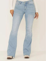 Full Size Wash Flare Jeans with Pockets Plus Size - Vignette | Mindrella