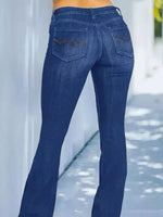 Full Size Wash Flare Jeans with Pockets Plus Size - Vignette | Mindrella