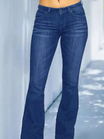 Full Size Wash Flare Jeans with Pockets Plus Size - Vignette | Mindrella