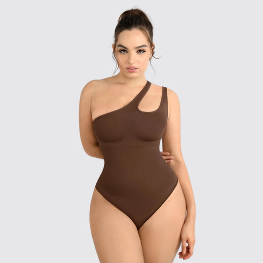 One-Shoulder Bodysuit – Slimming & Supportive - Mindrella