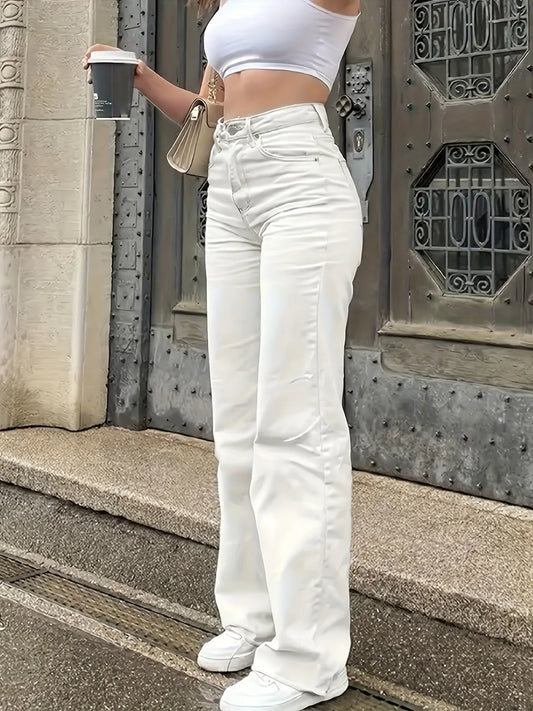 High-Waisted Wide Leg Jeans - Mindrella