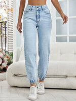 High Waist Jeans with Pockets - Vignette | Mindrella