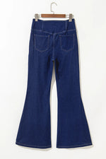 Asymmetric Waist Flare Jeans - Vignette | Mindrella