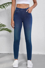High Waist Skinny Jeans with Pockets - Vignette | Mindrella
