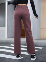 Straight Leg Jeans with Pockets - Vignette | Mindrella