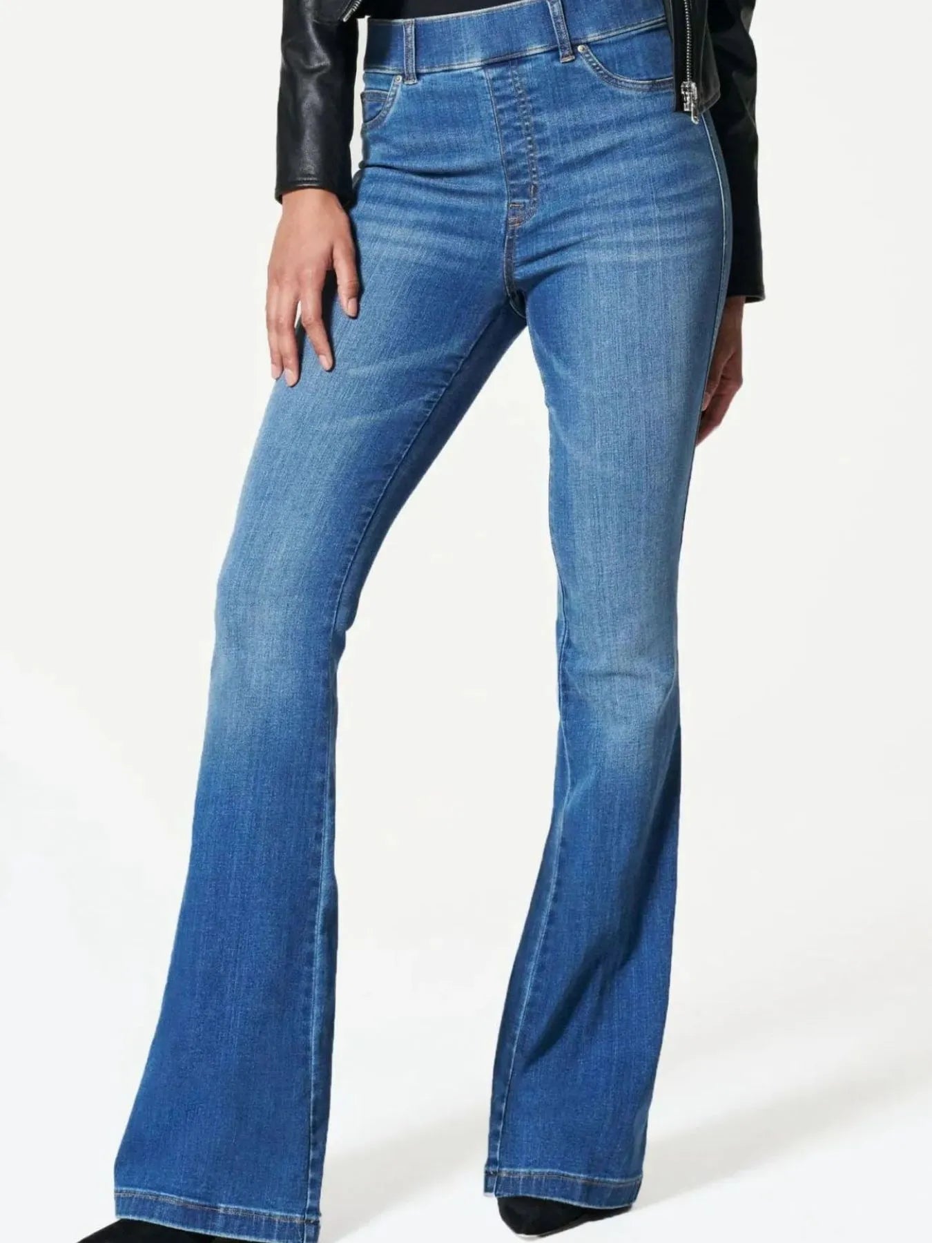 Full Size High-Waisted Flare Jeans Plus Size - Mindrella