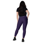 Crossover leggings with pockets Mindrella purple - Vignette | Mindrella