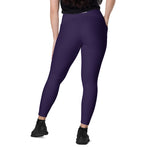 Crossover leggings with pockets Mindrella purple - Vignette | Mindrella