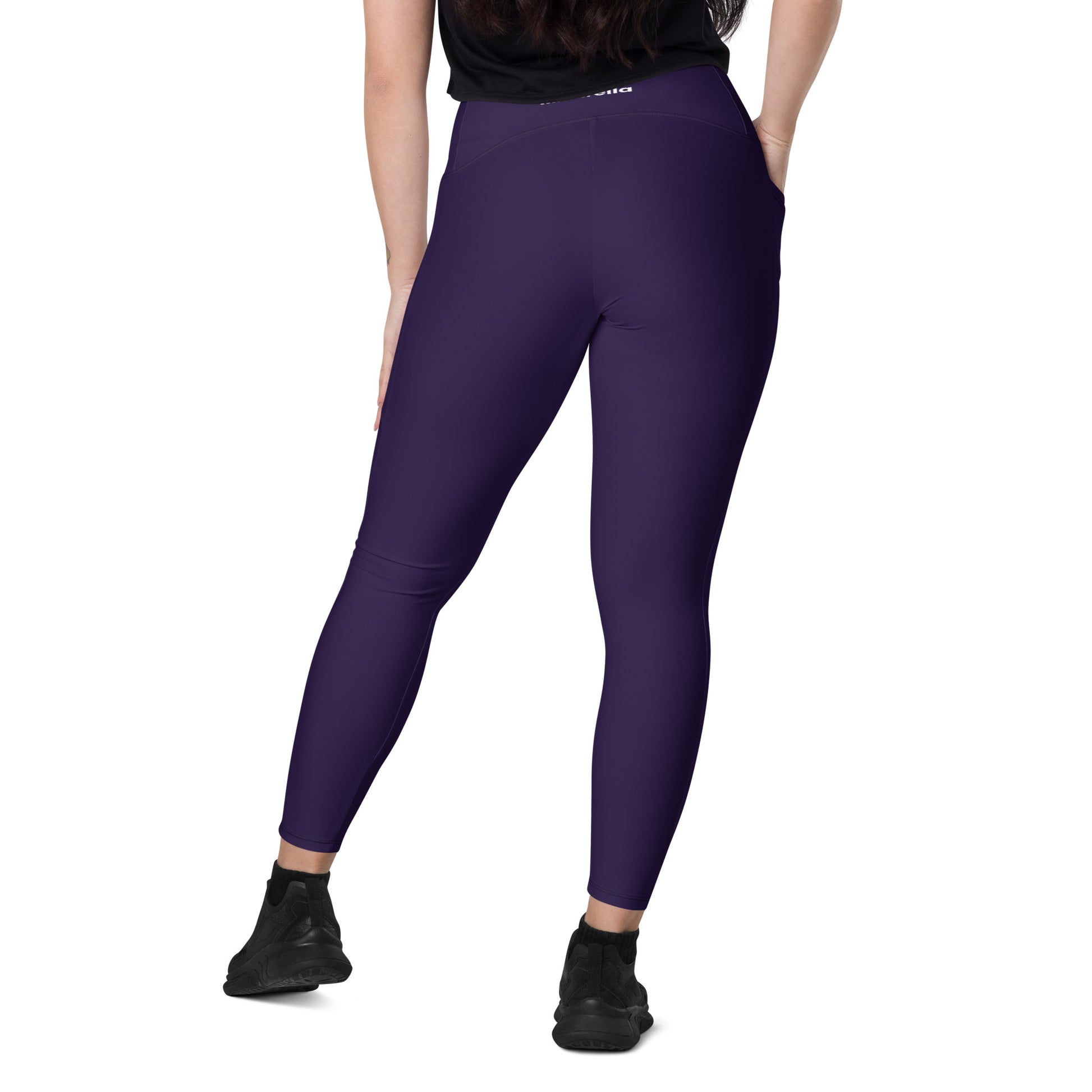 Crossover leggings with pockets Mindrella purple - Mindrella