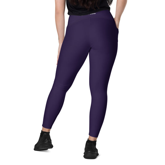 Crossover leggings with pockets Mindrella purple - Mindrella