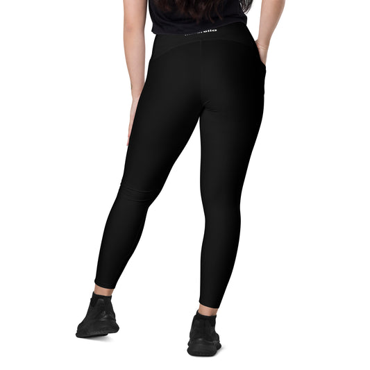 Crossover leggings with pockets Mindrella Black - Mindrella