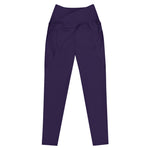 Crossover leggings with pockets Mindrella purple - Vignette | Mindrella