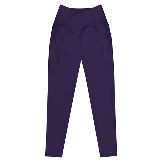 Crossover leggings with pockets Mindrella purple - Mindrella