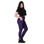 Crossover leggings with pockets Mindrella purple - Vignette | Mindrella