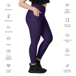 Crossover leggings with pockets Mindrella purple - Vignette | Mindrella