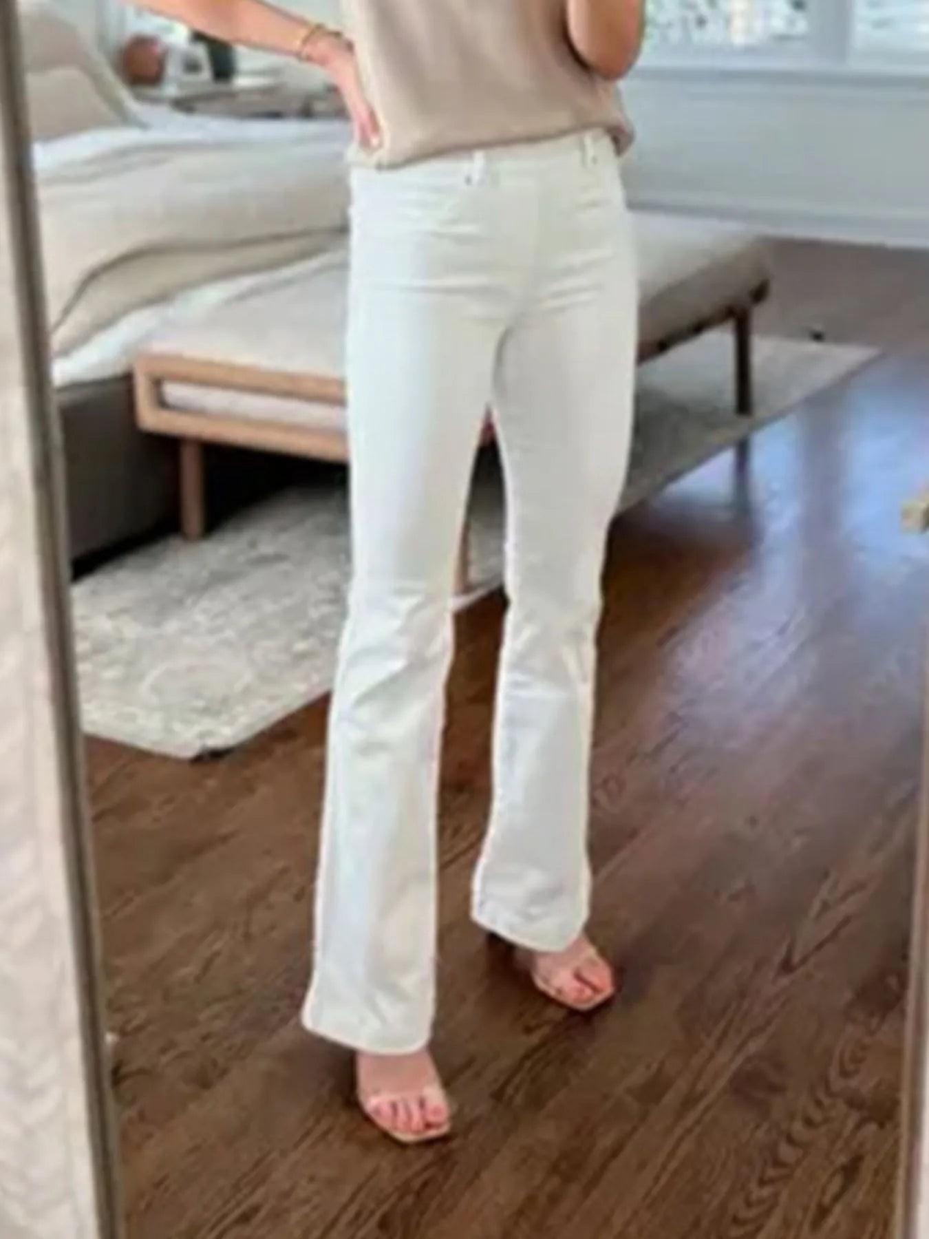 Full Size High-Waisted Flare Jeans Plus Size - Mindrella