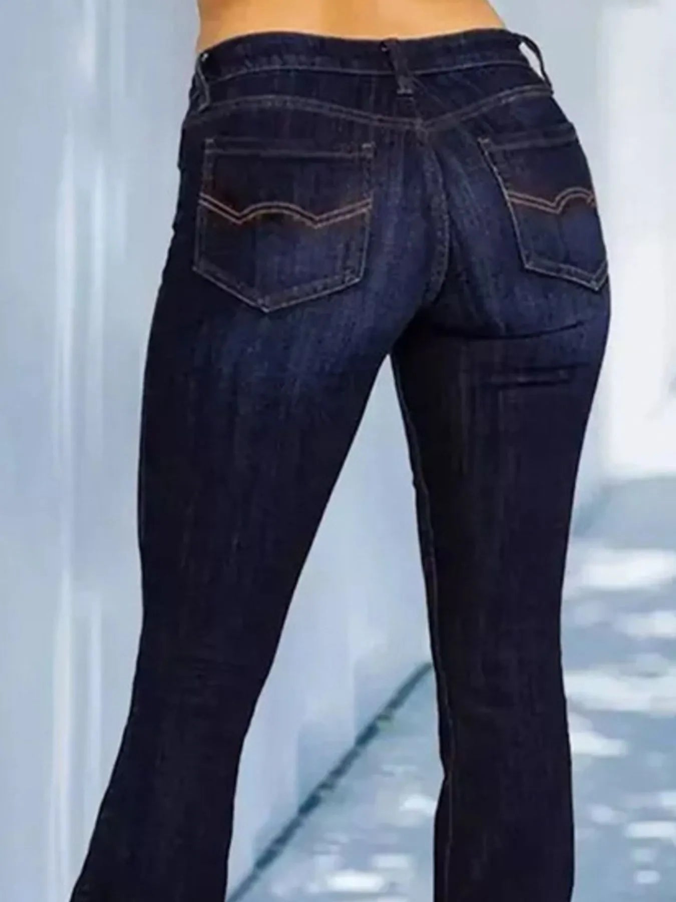 Full Size Wash Flare Jeans with Pockets Plus Size - Mindrella