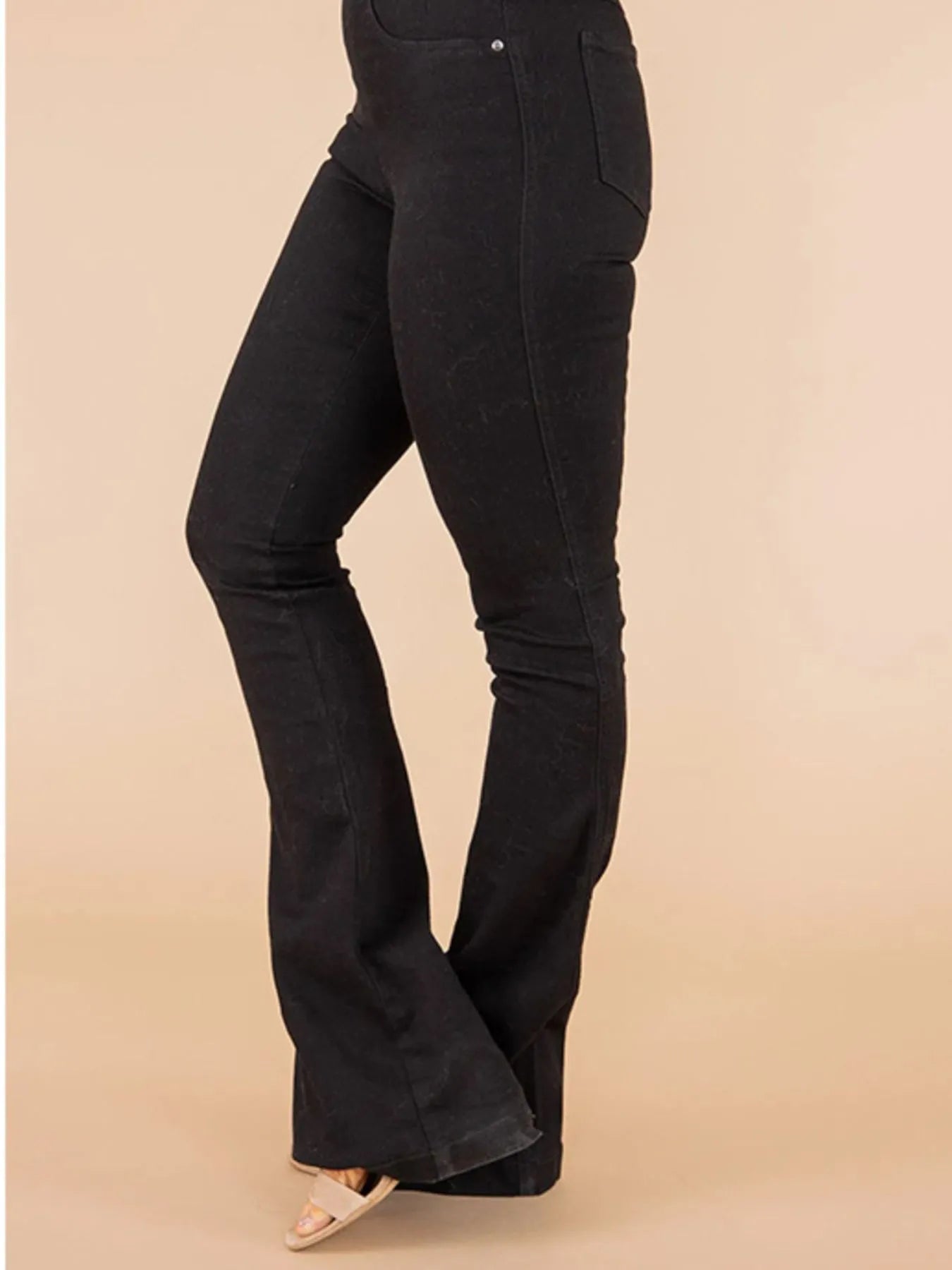 Full Size High-Waisted Flare Jeans Plus Size - Mindrella