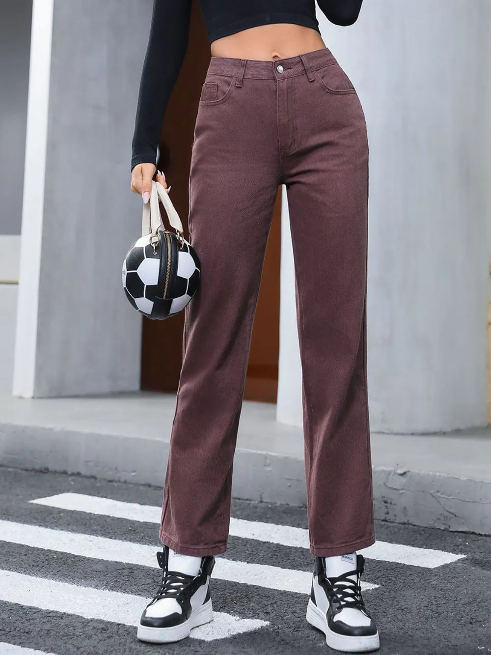 Straight Leg Jeans with Pockets - Mindrella