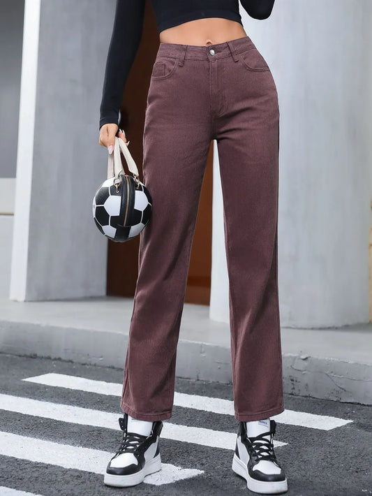 Straight Leg Jeans with Pockets - Mindrella